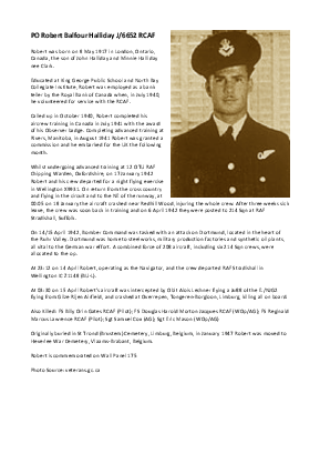 A preview of a PDF biography for Halliday, Robert Balfour